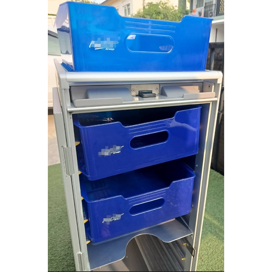 drawer-กล่องพลาสติก-ใส่ในรถเข็นอาหาร-airline-cart-trolley-aircraft-catering-thaiairway-การบินไทย-นก-สกู๊ต-nok-scoot