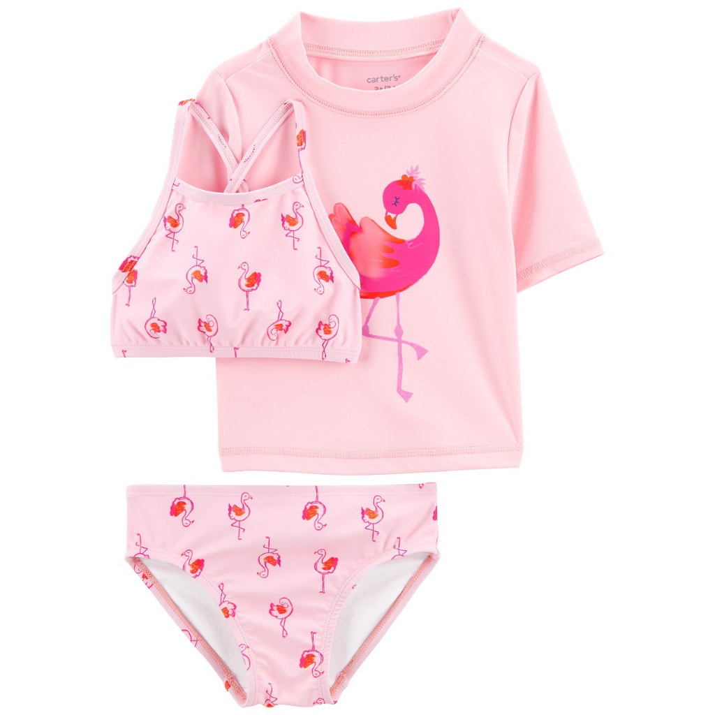 carters-3pc-swim-pink-flamingo-คาร์เตอร์ชุดว่ายน้ำเด็กผู้หญิง-ลายนกฟามิงโก้-เซท-3-ชิ้น-l10