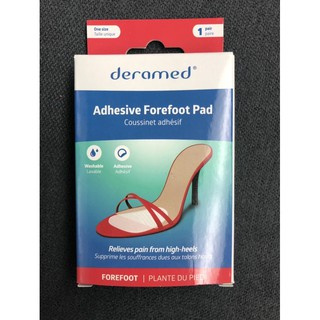 Deramed adhesive forefoot pad แผ่นเจลรองฝ่าเท้าส่วนหน้า ลดการบาดเจ็บและแรงกระแทก สามารถใช้ได้กับรองเท้าทุกชนิด