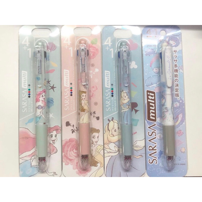 Japan Disney Store Sarasa Multi 4+1 Gel Pen & Mechanical Pencil - Stitch /  Nostalgic