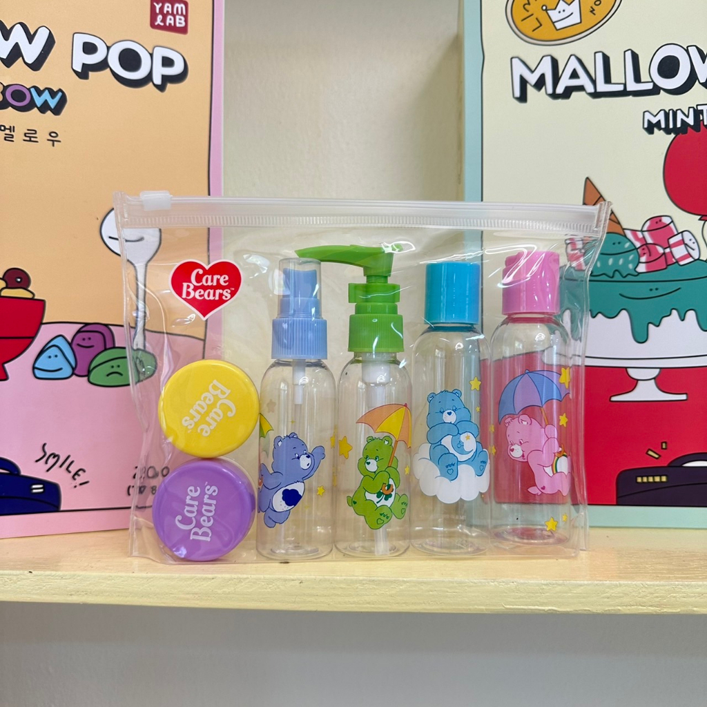 พร้อมส่ง-care-bears-เซ็ต-6-ชิ้น-ขวดโลชั่นพกพา-ขวดแบ่งครีม-ขวดสเปร์ย-ขวดปั๊ม-ขวดแบ่งพกพา