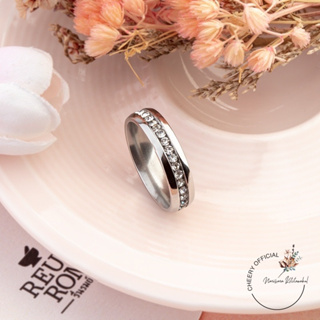 แหวนสแตนเลส แหวนเพชรรอบวง แหวนแฟชั่น แหวนเกลี้ยงสแตนเลส แหวนคู่รัก พร้อมส่ง