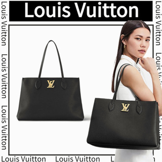 หลุยส์วิตตอง Louis Vuitton  SAC CABAS LOCKME/กระเป๋าสตรี/กระเป๋าสะพายข้าง/กระเป๋าสะพายไหล่/รูปแบบใหม่ล่าสุด/รับประกันของ