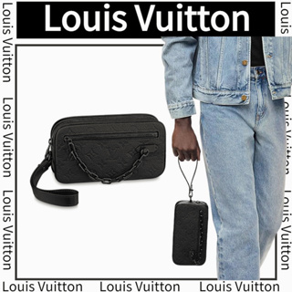 หลุยส์วิตตอง กระเป๋า Louis Vuitton Volga/กระเป๋าผู้ชาย/กระเป๋าคลัทช์/กระเป๋าโซ่นูน/รูปแบบใหม่