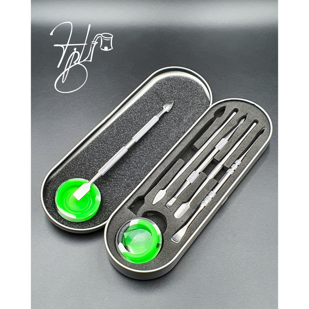 Dab Tool 5 Type Stainless Box Set for Quartz Banger, Dabrig, Wax/Dab