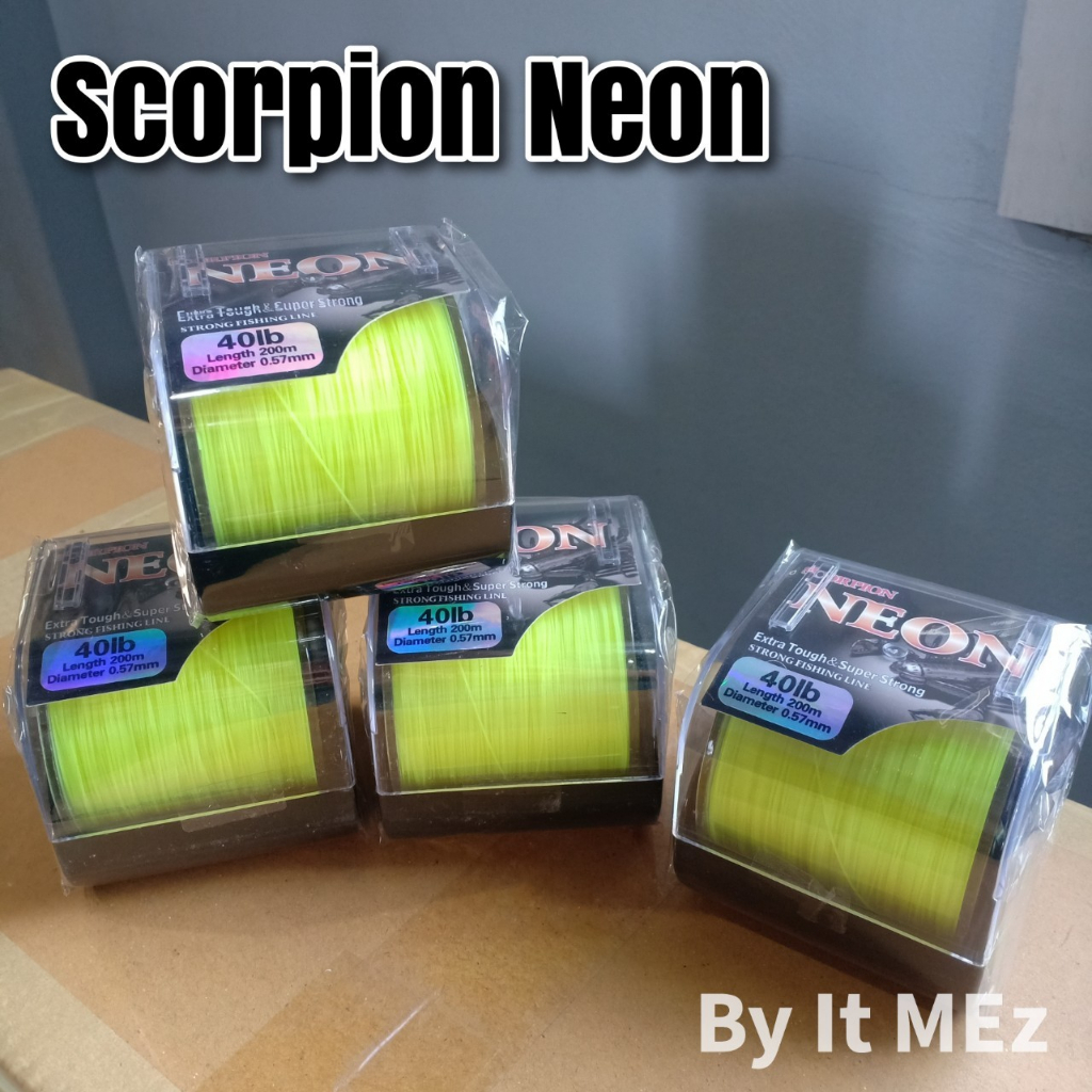 ของแท้ ราคาถูก ❗❗ เอ็นตกปลา Scorpion Neon เหนียวนุ่มกว่าสายเอ็นทั่วไป  เหมาะกับงานตกกุ้ง fishing line