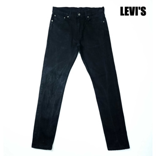 ยีนส์ลีวายส์ Levis 512 เอว 32 สีดำฟอก ผ้าลายสวย ผ้ายืด ขาเดฟ