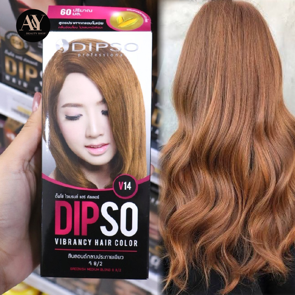 ครีมเปลี่ยนสีผม-สีบลอนด์กลางประกายเขียว-dipso-professiona-v14-จี-8-2-60-ml