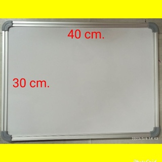 ไวท์บอร์ด whiteboard (non- magnetic) 30*40 ซม. ไม่มีรางวางแปรง แถมหูแขวน2อัน