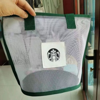 กระเป๋าถือ Starbucks ตาข่าย กระเป๋าถือ SB