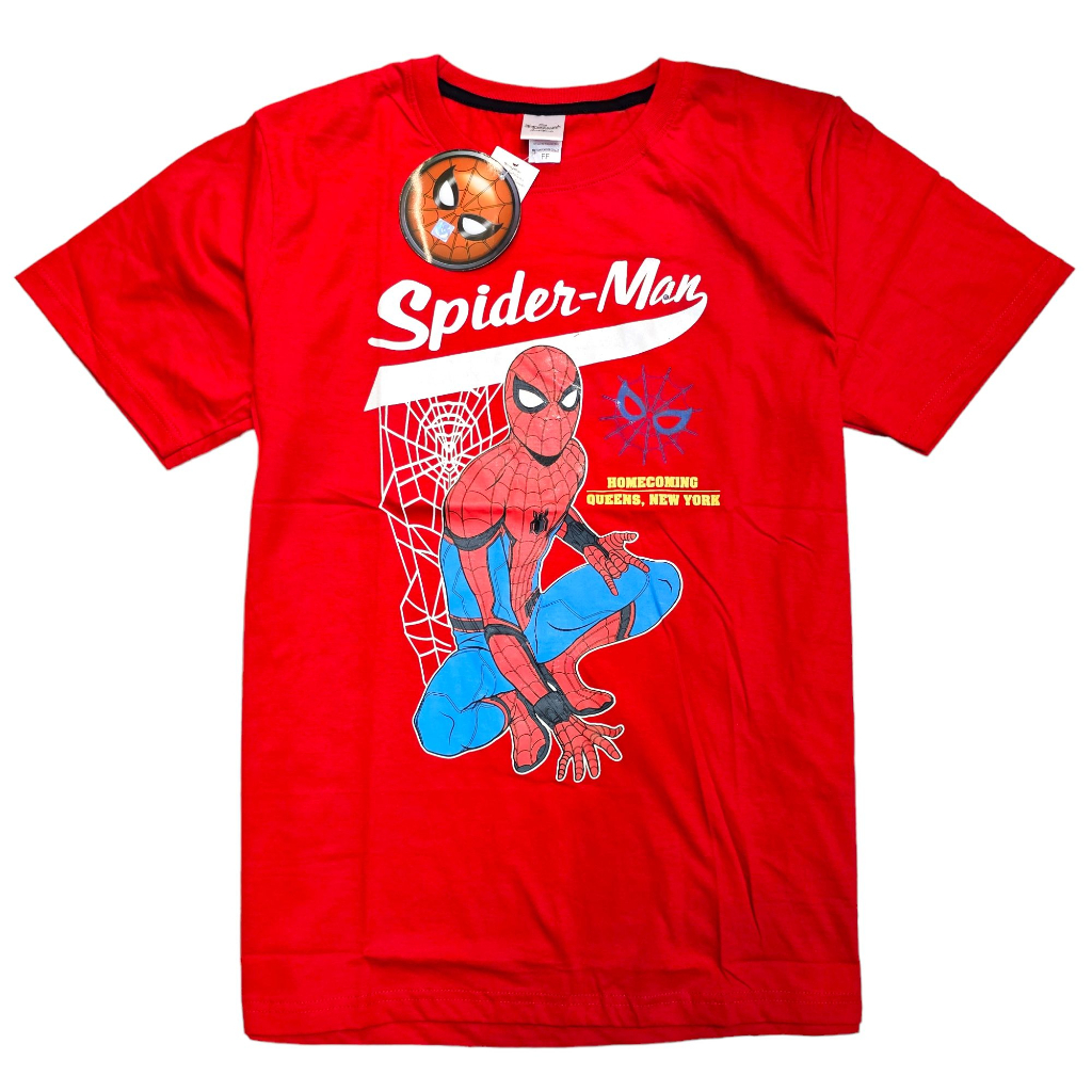 เสื้อยืดเด็กโต-เสื้อยืดผู้ใหญ่-อก-44-นิ้ว-ลายลิขสิทธิ์-avengers-อเวนเจอร์ส-marvel-มาร์เวล-spider-man-สไปเดอร์แมน