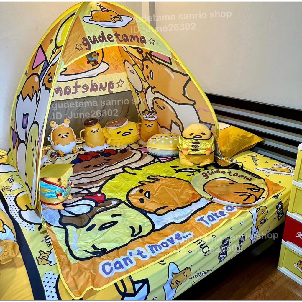 พร้อมส่ง-เต้นท์camping-ไข่ขี้เกียจ-gudetama-sanrio-แคมป์ปิ้ง-ลิขสิทธิ์แท้-จากประเทศฮ่องกง