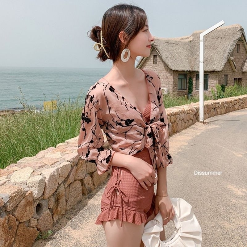 Dis Summer ชุดว่ายน้ำวันพีชพร้อมผ้าคลุมสุดน่ารัก [ร้านไทย พร้อมส่งจาก ...