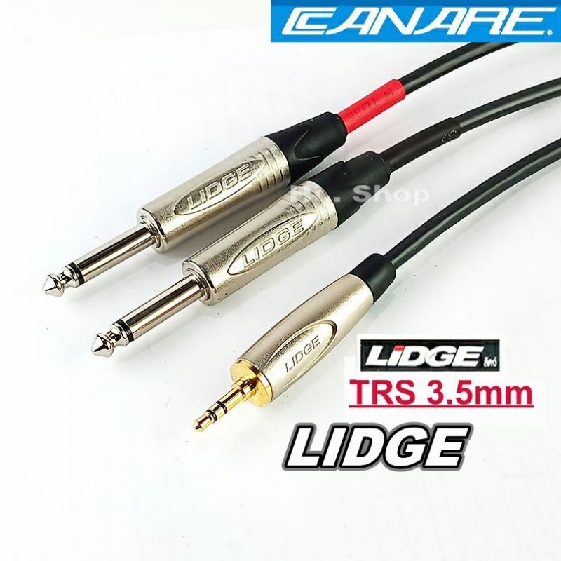 สายสัญญาณ AUX TRS 3.5 to TS 6.35 Canare L-2E5AT /PLUG-LIDGE(แท้ ...