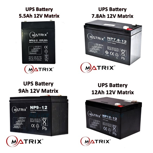 แบตเตอรี่เครื่องสำรองไฟ-ups-battery-matrix-4-5ah-7-8ah-9ah-12ah-12v-ประกัน-1-ปี-คุณภาพดี-ไฟเต็ม