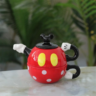 ส่งจากไทย❤️ กาน้ำชา ชุดถ้วยชา เซตชุดน้ำชา Afternoon Tea เซตถ้วยชา Mickey Minnie น่ารักมาก แก้วดีไซน์น่ารัก ออกแบบพิเศษ