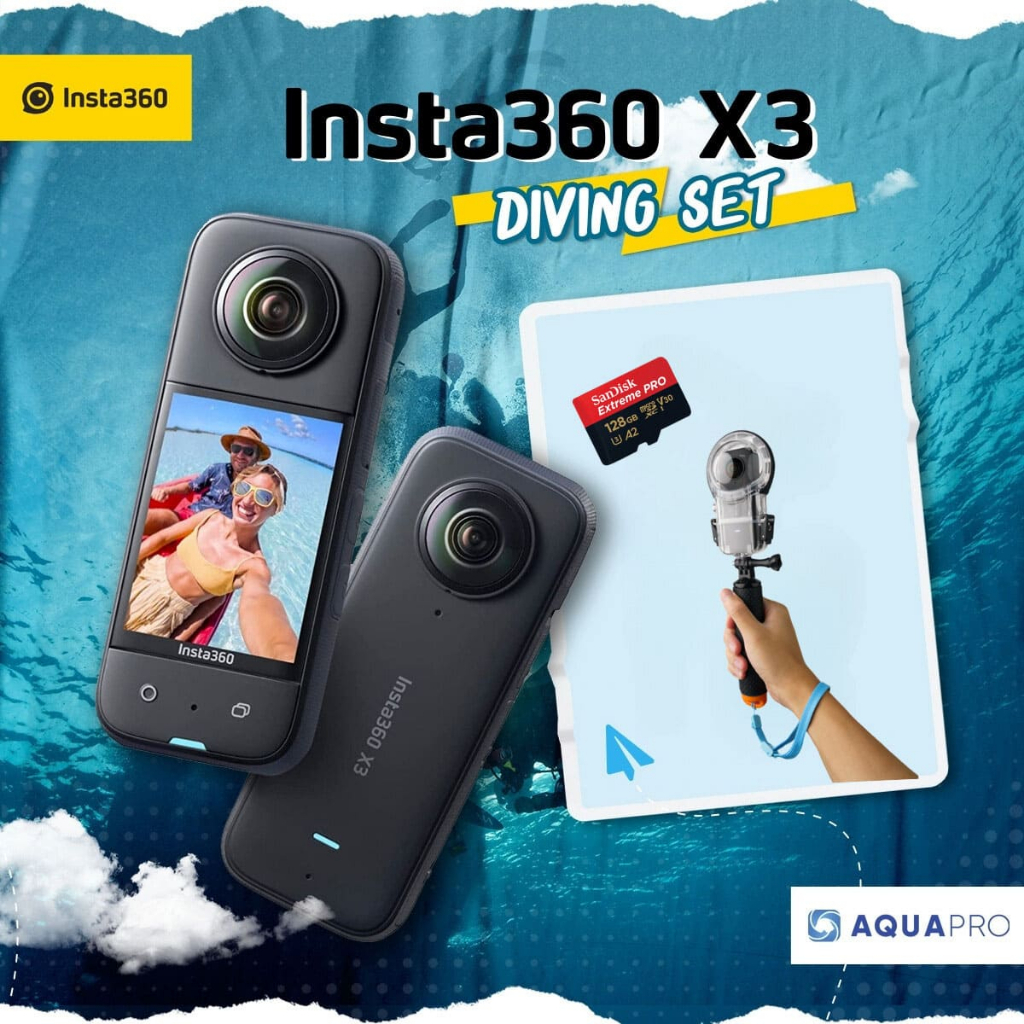 insta360-x3-diving-2-โปรโมชั่น-พร้อมอุปกรณ์เสริม-ประกันศูนย์