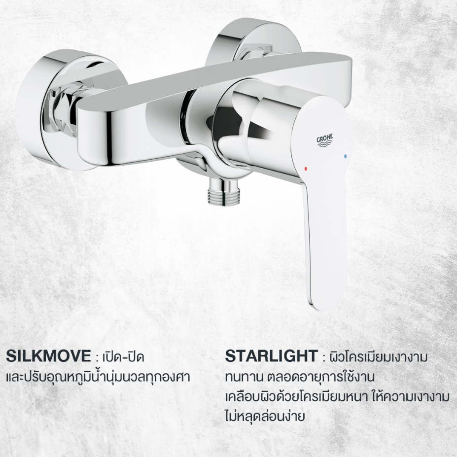 GROHE BAUEDGE ก๊อกผสมยืนอาบ 23636000 OHM SHOWER EXPOSED Shower Bathroom