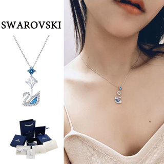 ของแท้ 100% Swarovski สร้อยคอ Swan Crystal Clamp Link Nechlace จี้หงส์ ส้อยคอแฟชั่น สร้อยคอพร้อมจี้