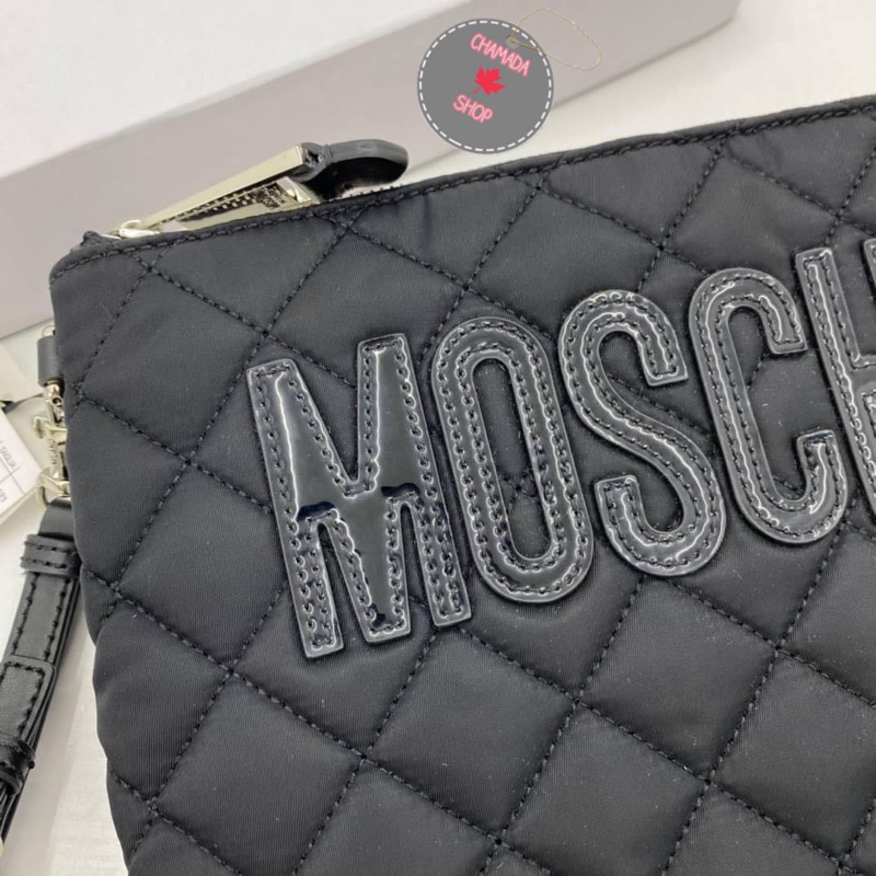moschino-couture-quilted-nylon-clutch-แท้
