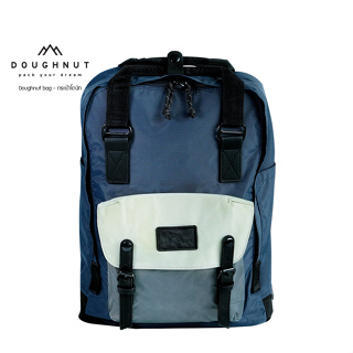 DOUGHNUT BAG : MACAROON LARGE GO WILD SERIES : NAVY X GREY (กระเป๋าเป้ไซส์ใหญ่สุดของรุ่นมาคารูน) (รหัสสินค้า 09521)