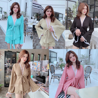 👗New collection👗  ต่อกันเรย  กับเซตง่ายๆ แต่ใส่สบาย ดีเทลแน่นๆ ตรงปกเป็นงานแต่งลูกไม้นะคะ