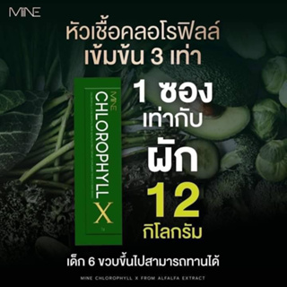 ภาพขนาดย่อของภาพหน้าปกสินค้าCHLOROPHYLL X 1 ซอง เท่ากับผัก 12 กิโลกรัม จากร้าน mymintnara65 บน Shopee ภาพที่ 1