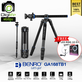 Benro Tripod GA168TB1 - แถมฟรี** LED Ring 10นิ้ว มูลค่า 590บาท - ขาตั้งกล้อง Top View, กลับหัว, Monopod (GA168T B1)