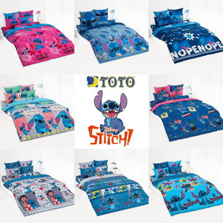 [13 ลาย] TOTO ชุดผ้าปูที่นอน สติทช์ Lilo &amp; Stitch ลิขสิทธิ์แท้ #Total โตโต้ ชุดเครื่องนอน ผ้าปูเตียง ผ้านวม สติท สติช