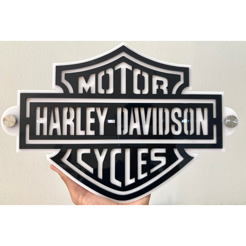 ป้ายติดผนัง-ป้ายฉลุ-harley-davidson-ขนาด-35x24-cm