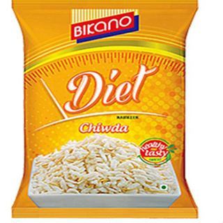 ขนมขบเคี้ยวแบบดั้งเดิมและเป็นที่นิยมของอินเดียหรือข้าวพอง 90 กรัม Bicano Diet Chiwada 90gm