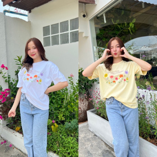 𝑵𝒆𝒘💐Oversize ลายใหม่ดอกไม้ ดอกใจ 💖ให้ฟีลละมุน ลูกคุณสุดๆ