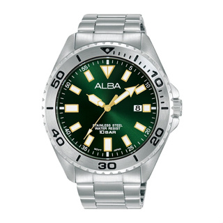 🎁ALBA นาฬิกาข้อมือผู้ชาย สายสแตนเลส รุ่น AS9Q41X - สีเงิน ของแท้ 100% ประกัน 1 ปี