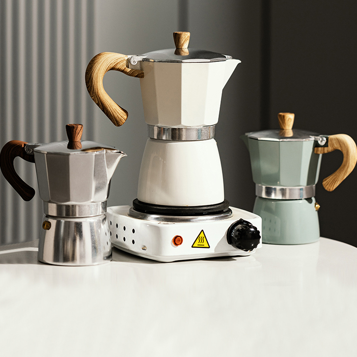 stario-moka-pot-coffee-อลูมิเนียม-คุณภาพเดียวกับของอิตาลี-ด้ามจับเป็นพลาสติกลายไม้-mocha-pot-มอคค่าพอต-กาแฟ
