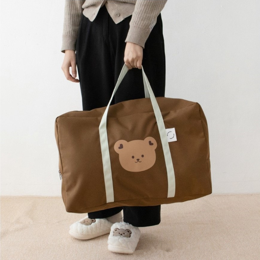 พร้อมส่ง-brown-bear-travel-bag-กระเป๋าเดินทาง-กระเป๋าใบใหญ่