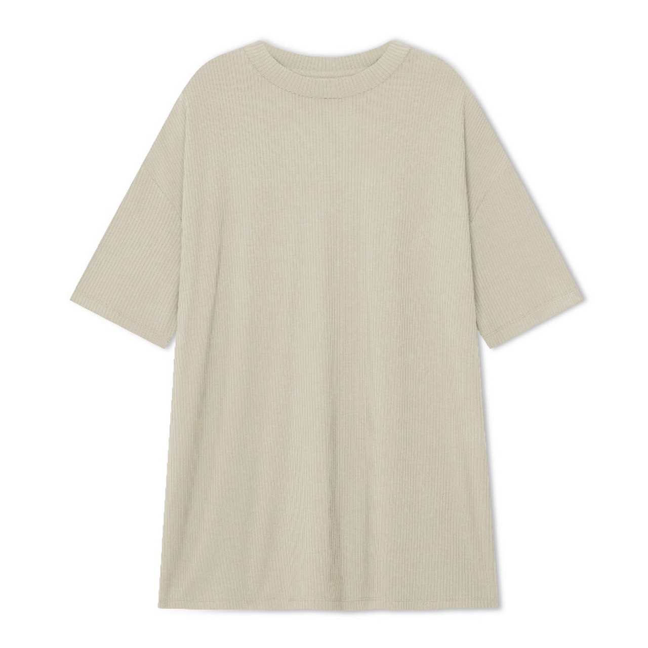 aiiz-เอ-ทู-แซด-เสื้อยืดคอกลมผู้หญิง-ตัวยาวผ้าริบ-womens-ribbed-tunic-t-shirts