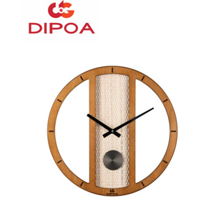 DIPOA New Arrival นาฬิกาแขวนไม้ รุ่น WK101LB สีน้ำตาลอ่อน ขนาด : 39.5ซม. x 39.5ซม. x หนา 5.7ซม. Wall Clock