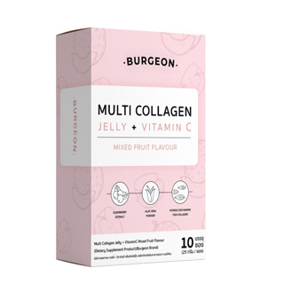 Burgeon Multi Collagen Jelly + Vitamin C Mixed Fruit Flavor ผลิตภัณฑ์เสริมอาหาร ผิวสวย กระจ่างใส ไร้สิว