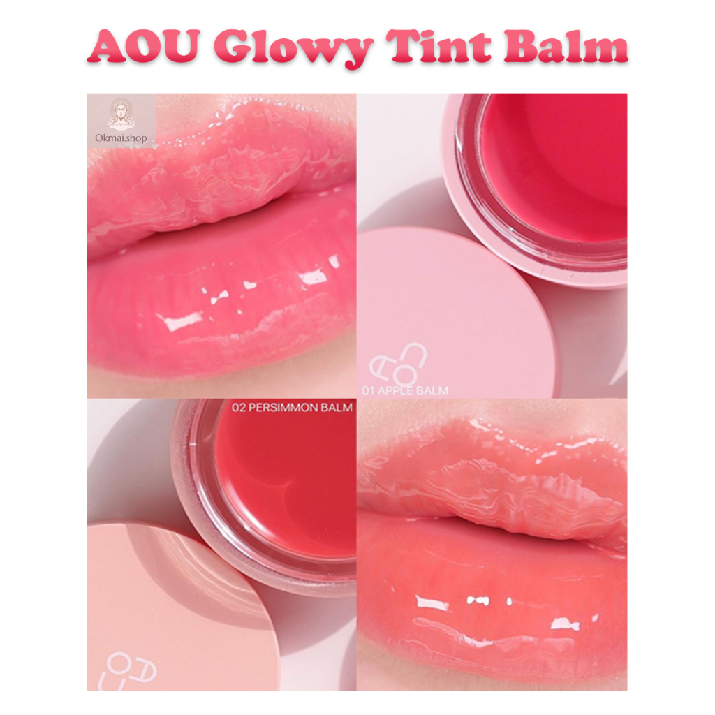 ลิปบาล์ม-ลิปลิซ่า-ลิปคาริน่า-แท้-พร้อมส่ง-aou-glowy-tint-balm-3-5g