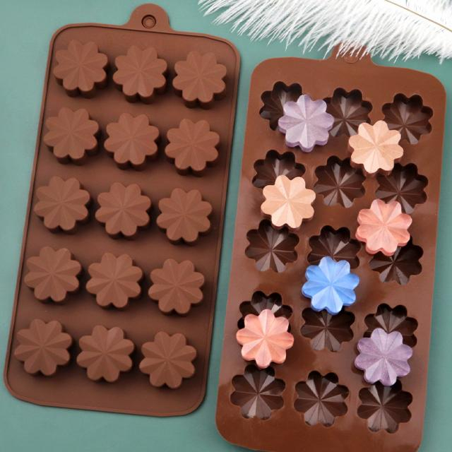 แม่พิมพ์-chocolate-silicone-ช็อกโกแลต-ดอกไม้แปดกลีบ-15-ช่อง-สีแรนดอม