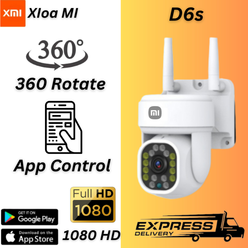 Xiao MI D6s CCTV 5ล้านพิกเซล ptz 2.4GWIFI ip camera HD 5MP กล้องวงจรปิด ...