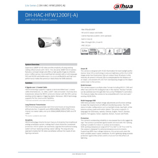 AKIRA TECH กล้องวงจรปิด Dahua DH-HAC-HFW1200FP-A เลนส์ 2.8 ความละเอียด 2 ล้านพิกเซล 1080p