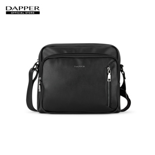 DAPPER กระเป๋าสะพายข้าง Triple Zipper Messenger Bag สีดำ (BM4B1/195)