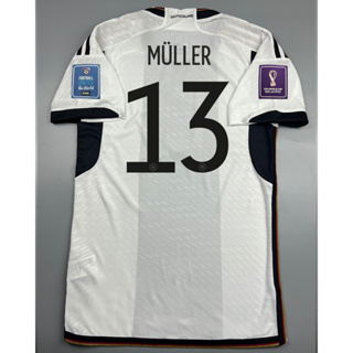 SALE !!! เสื้อบอล เพลเย่อ ทีมชาติ เยอรมัน เหย้า 13 MULLER  อาร์ม World Cup 2022  Player Germany  home Cecat