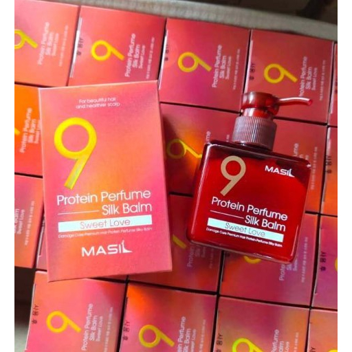 masil-9-protein-perfume-silk-balm-180ml-sweet-love-มาส์กบาล์มบํารุงผม-กล่องแดง