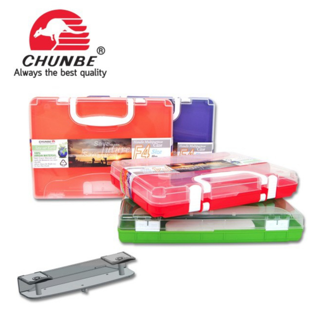 chunbe-กระเป๋า-กล่องใส่เอกสารขนาด-f4-แบบมีหูหิ้ว-คลิปห่วง-8822