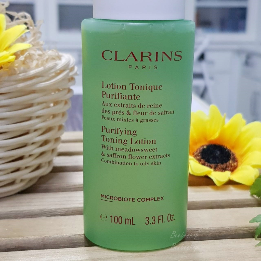 ราคาต่อ-1ชิ้น-clarins-purifying-toning-lotion-with-meadowsweet-50ml-และ-100ml-โทนเนอร์สำหรับผิวผสม-ผิวมัน