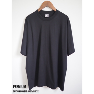 เสื้อยืด คอกลมสีดำ SQUARE premium cotton 100% no.32