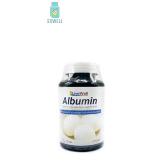 Livewell โปรตีนไข่ขาว Albumin แบบ TABLET 90 เม็ด/กระปุก 120 แคปซูล/กระปุก ทานง่ายสะดวกไม่คาว
