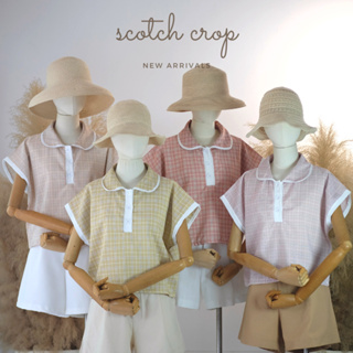 scotch crop เสื้อครอปโปโลลายสก็อต 4 สี